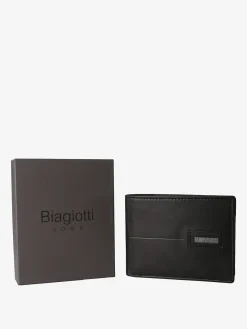 Biagiotti Uomo Portafoglio in pelle da uomo - nero