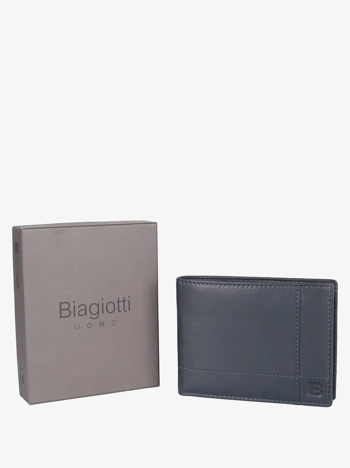 Biagiotti Uomo Portafoglio in pelle da uomo - blu scuro