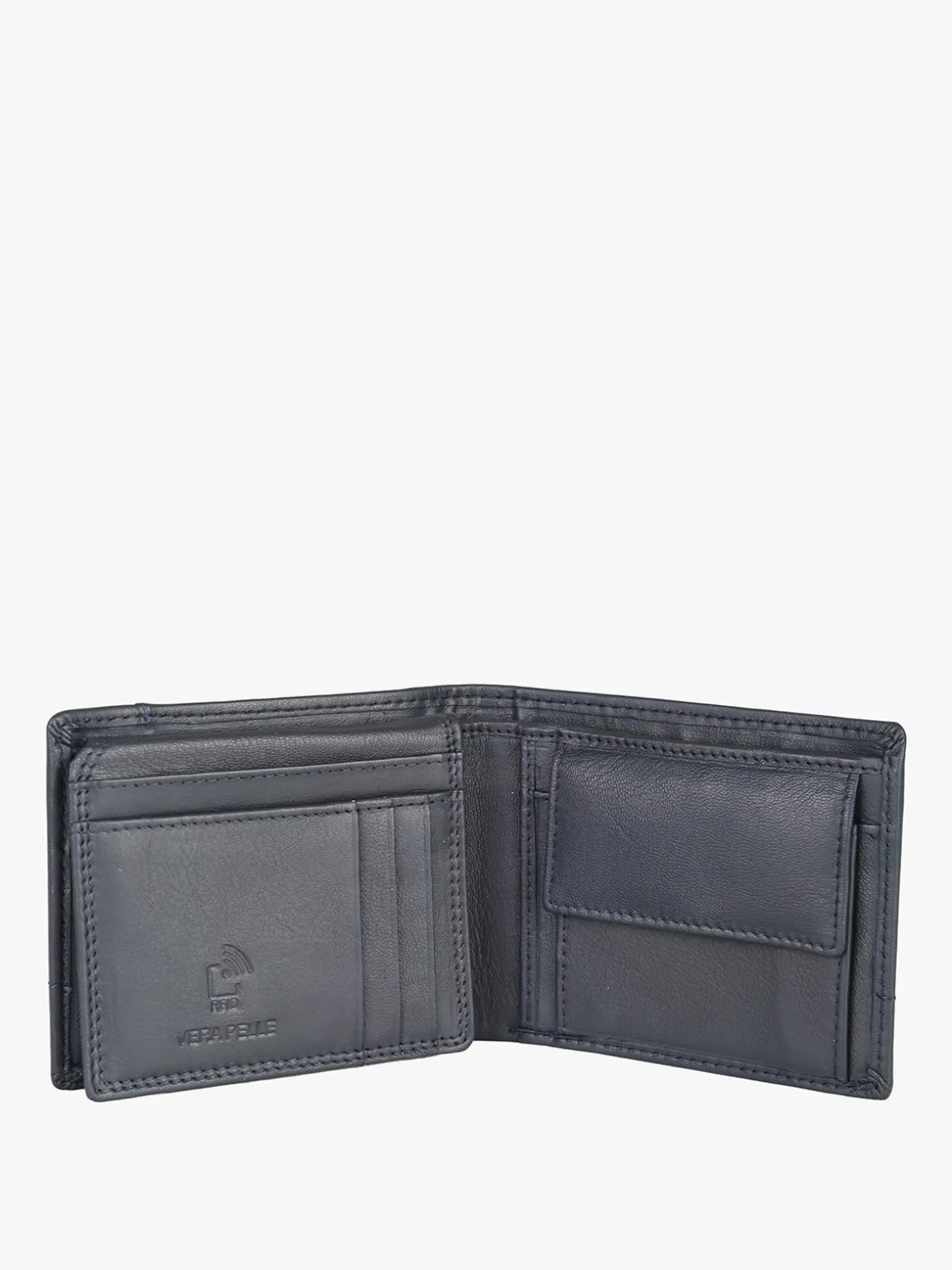 Biagiotti Uomo Portafoglio in pelle da uomo mini - blu scuro
