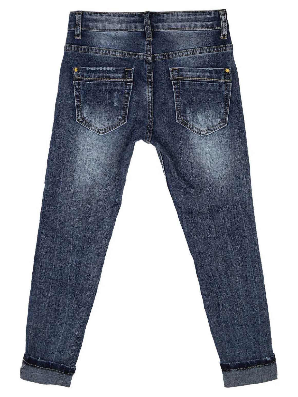 Bimbo Style Jeans con risvolto
