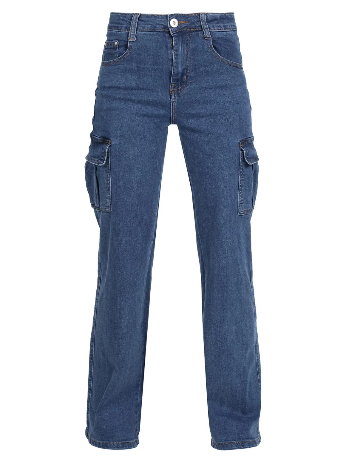 Blue Skk Jeans donna con tasconi laterali a gamba dritta
