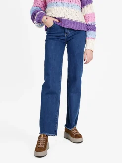 Blue Skk Jeans donna push-up a gamba larga