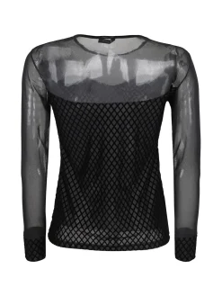 Bluoltremare Maglia in tulle e velluto