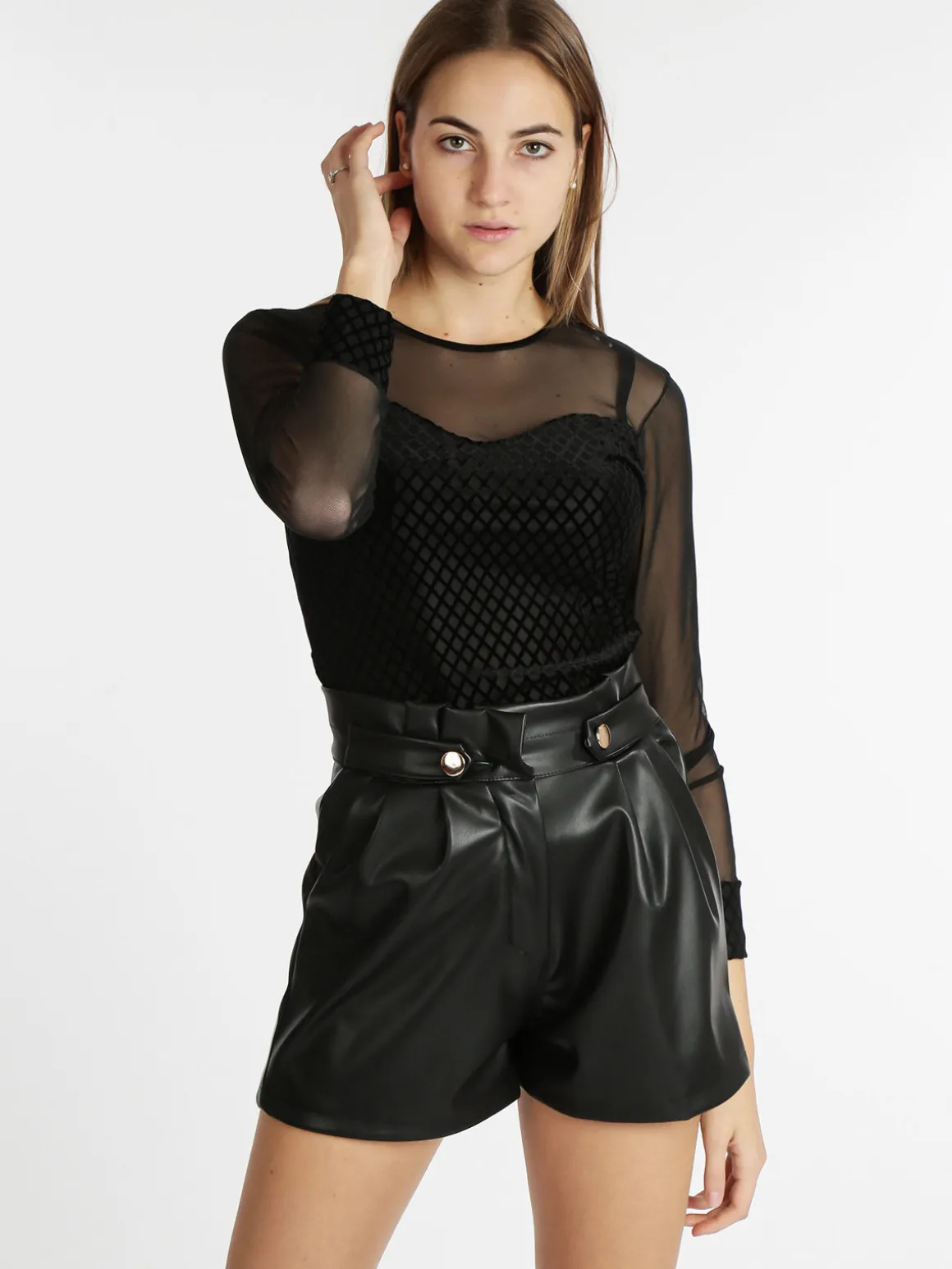 Bluoltremare Maglia in tulle e velluto