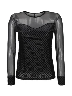 Bluoltremare Maglia in tulle e velluto