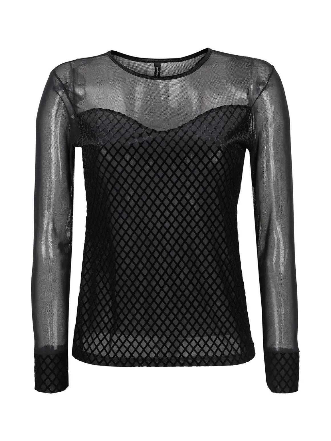 Bluoltremare Maglia in tulle e velluto