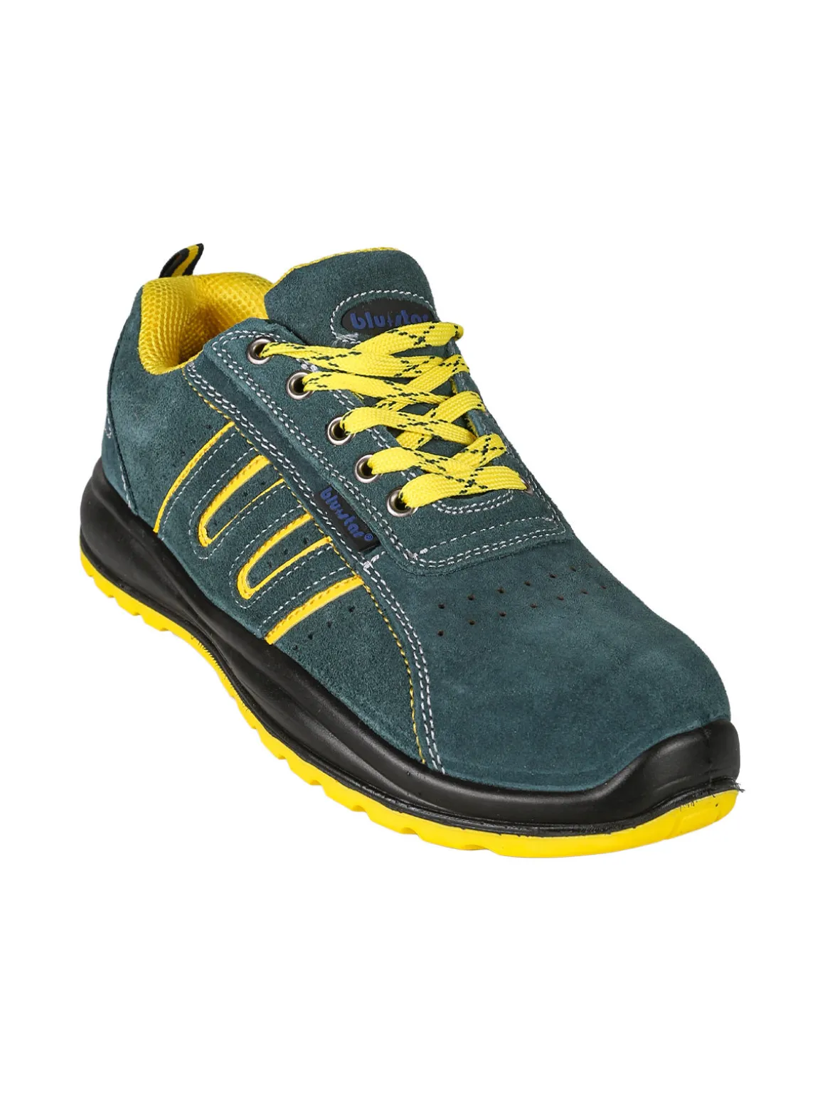 Blu Star Scarpe da lavoro uomo in pelle scamosciata - verde