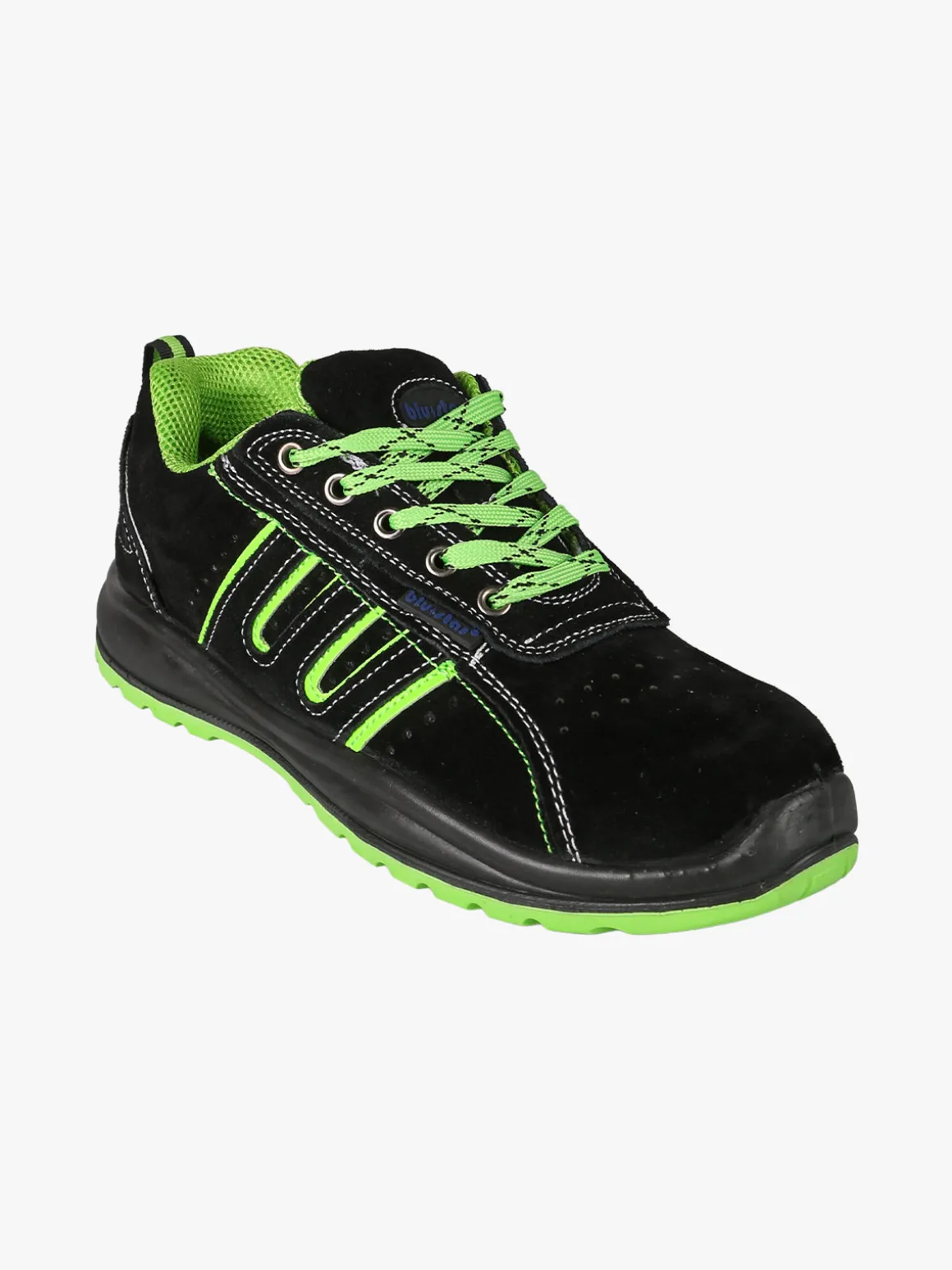 Blu Star Scarpe da lavoro uomo in pelle scamosciata - nero