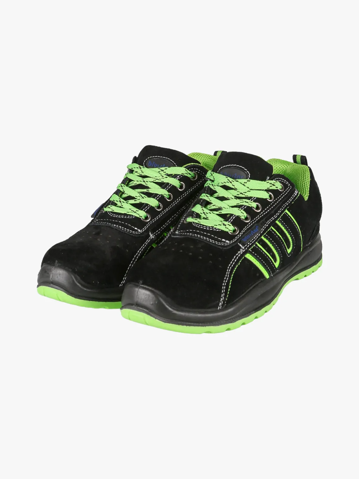 Blu Star Scarpe da lavoro uomo in pelle scamosciata - nero