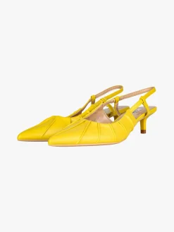 Bottega22 Slingback donna a punta con tacco a rocchetto - giallo
