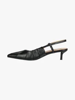 Bottega22 Slingback donna a punta con tacco a rocchetto - nero