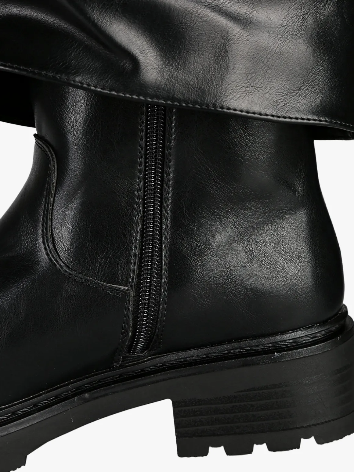 Bottega22 Stivali donna con gambale arricciato - nero