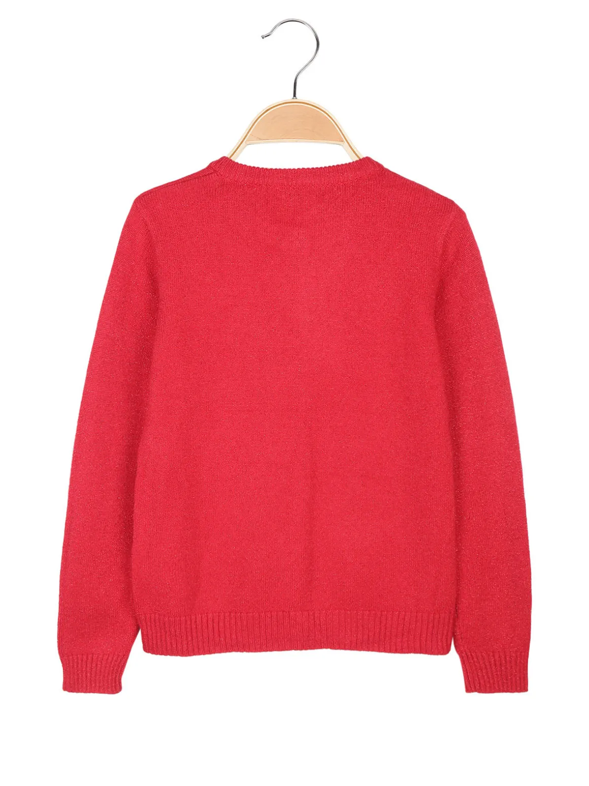 Bouny Baby Cardigan da bambina in maglia lurex con bottoni di perle