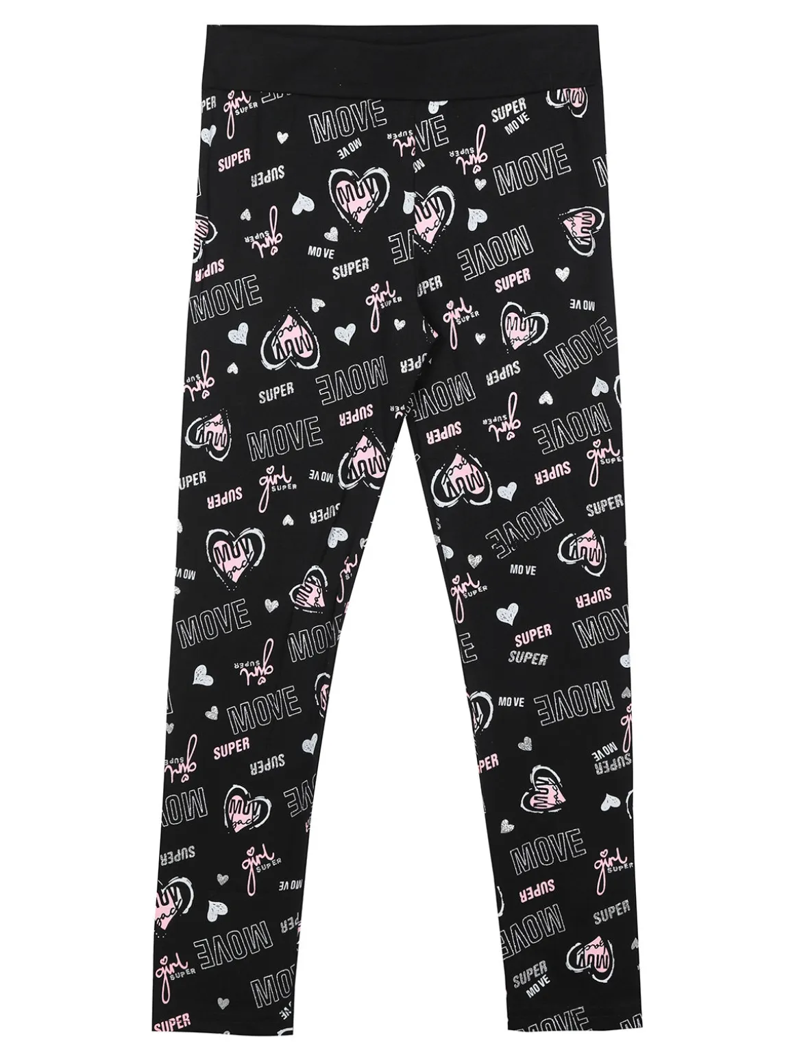 Bouny Baby Leggings stampati da bambina con fascia elastica
