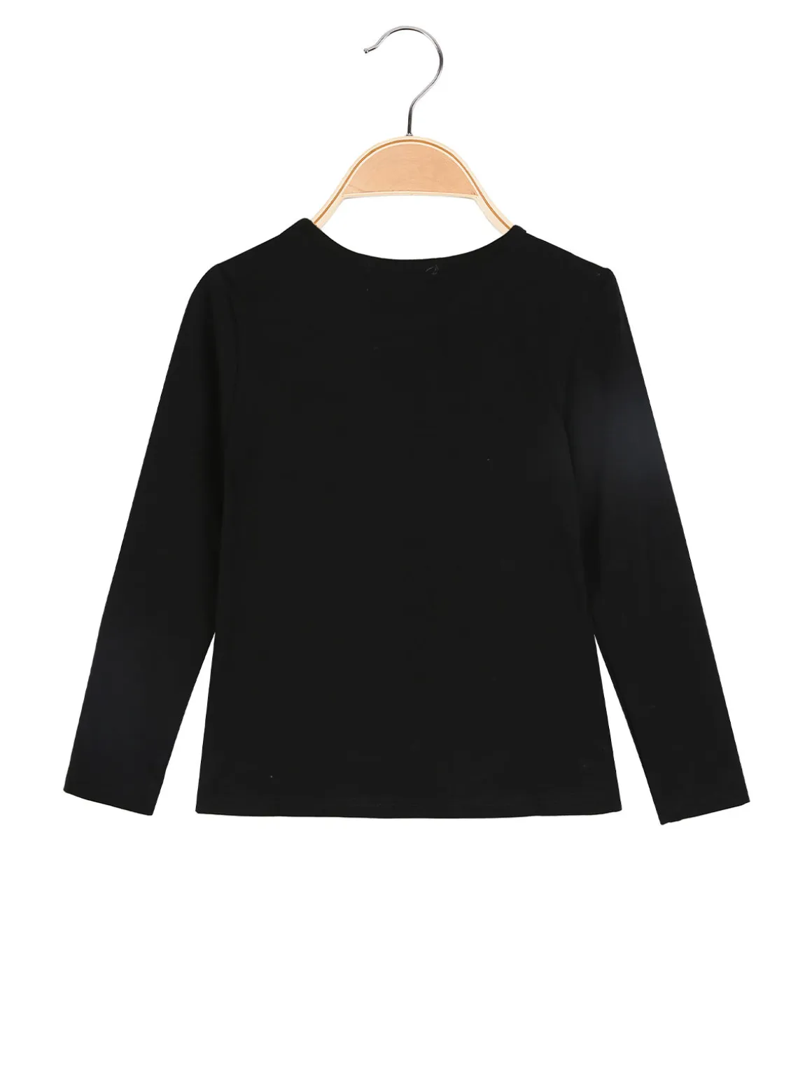 Bouny Baby T-shirt da bambina a maniche lunghe con strass - nero