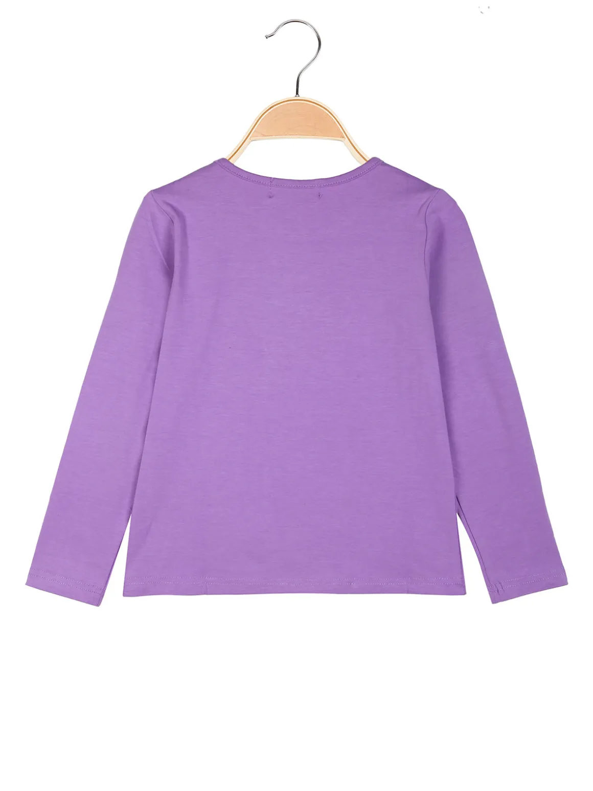 Bouny Baby T-shirt da bambina a maniche lunghe con strass - lilla