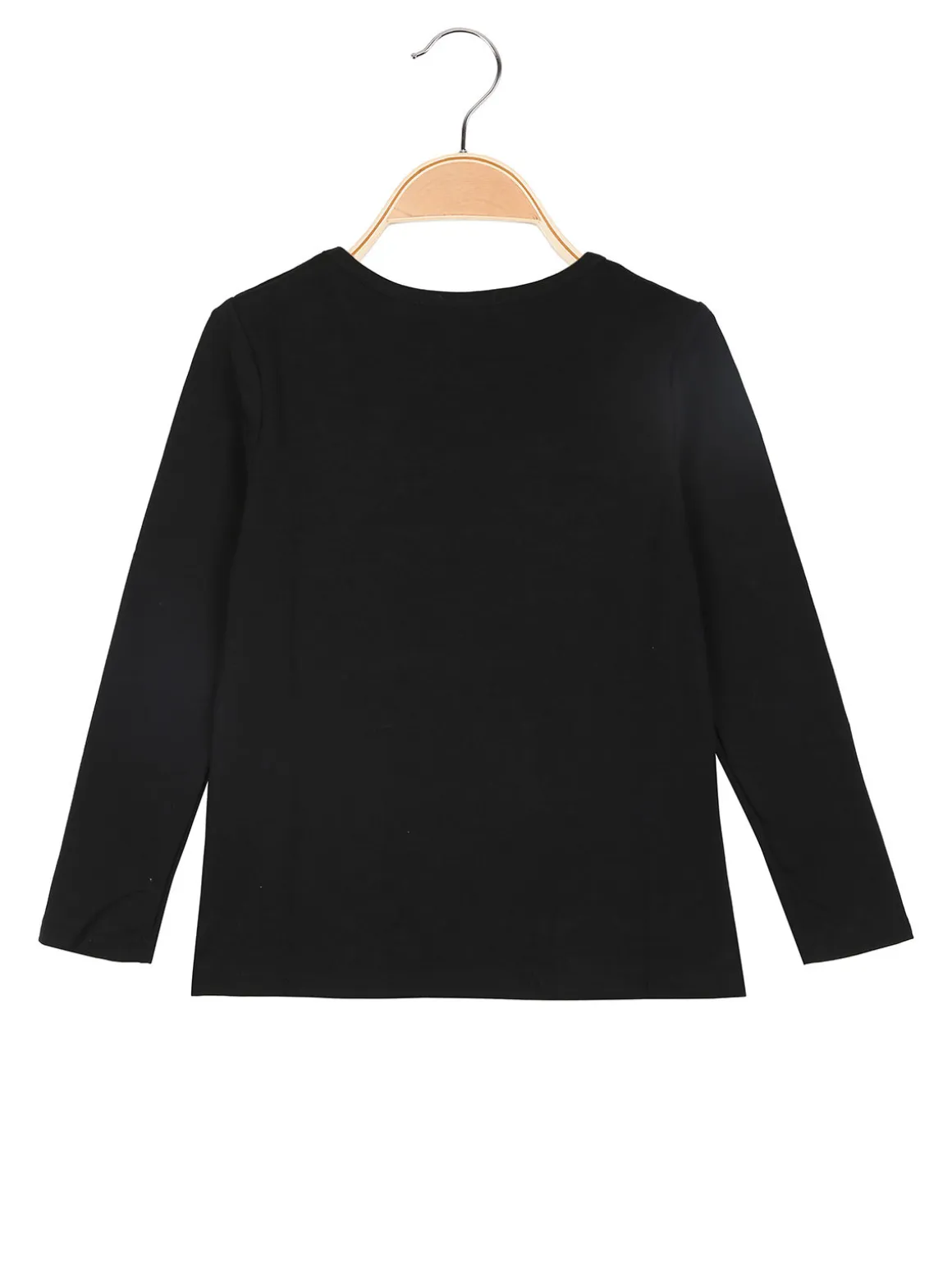 Bouny Baby T-shirt da bambina a maniche lunghe con strass - nero