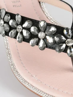 Braccialini Ciabatte infradito con strass