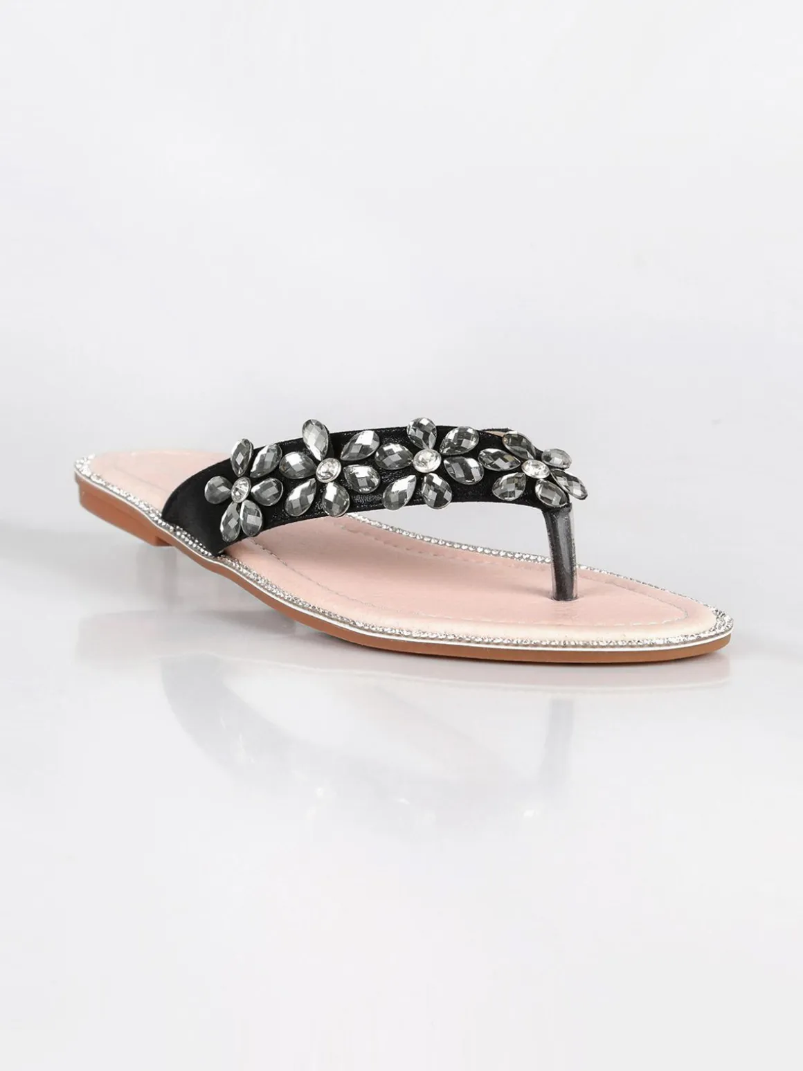 Braccialini Ciabatte infradito con strass