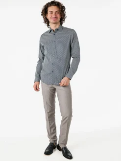 Bread & Buttons Camicia da uomo in cotone a maniche lunghe - multicolore