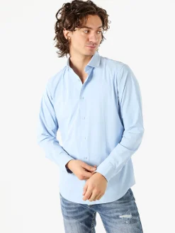 Bread & Buttons Camicia da uomo a maniche lunghe - azzurro
