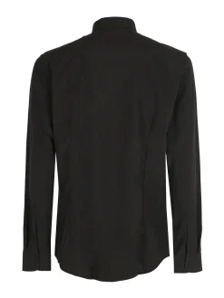 Bread & Buttons Camicia da uomo slim fit microtouch a maniche lunghe