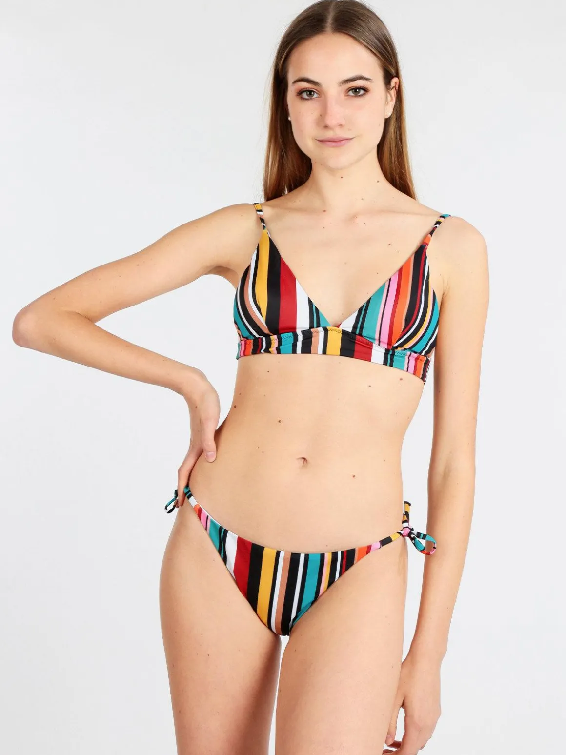 Brilliant Bikini mare donna a righe colorate