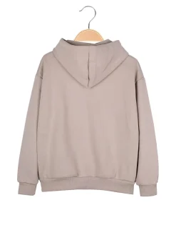 Brum Beby Felpa da bambino con cappuccio e zip - beige