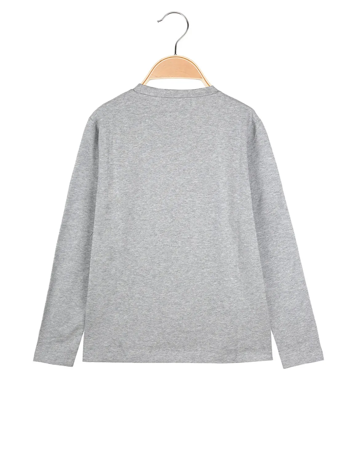 Brum Beby T-shirt da bambino a maniche lunghe con stampa - grigio