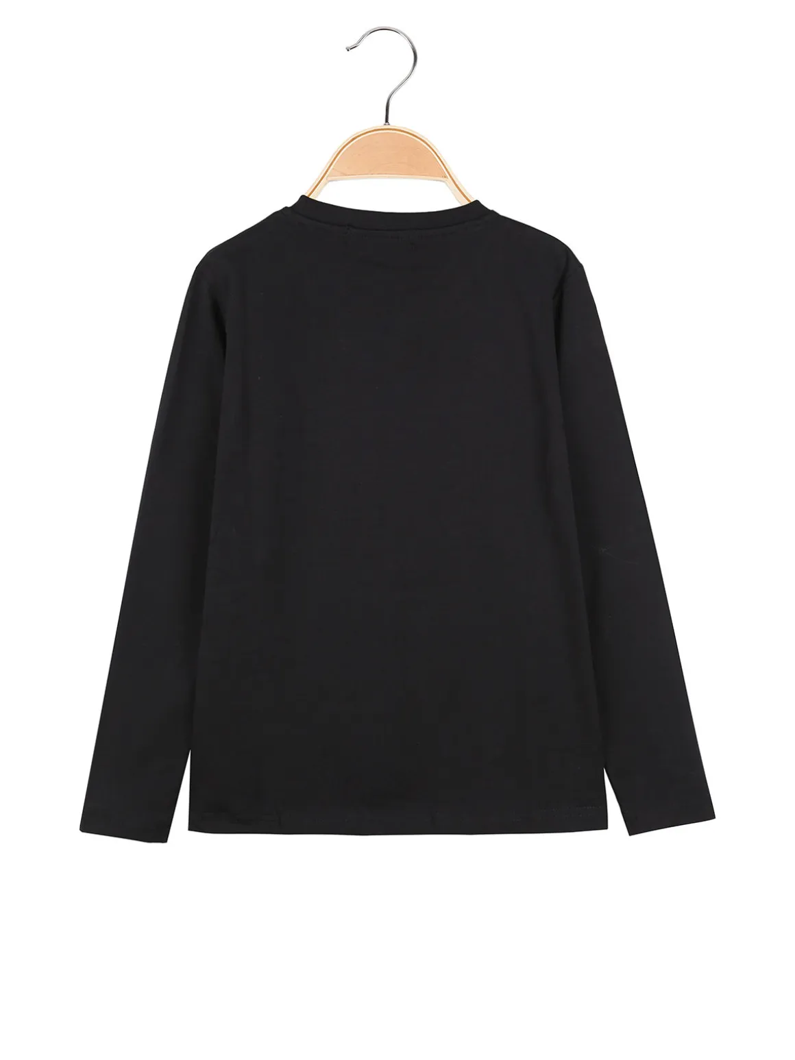 Brum Beby T-shirt da bambino a maniche lunghe con stampa - nero