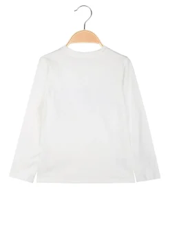 Brum Beby T-shirt maniche lunghe da bambino con stampa - bianco