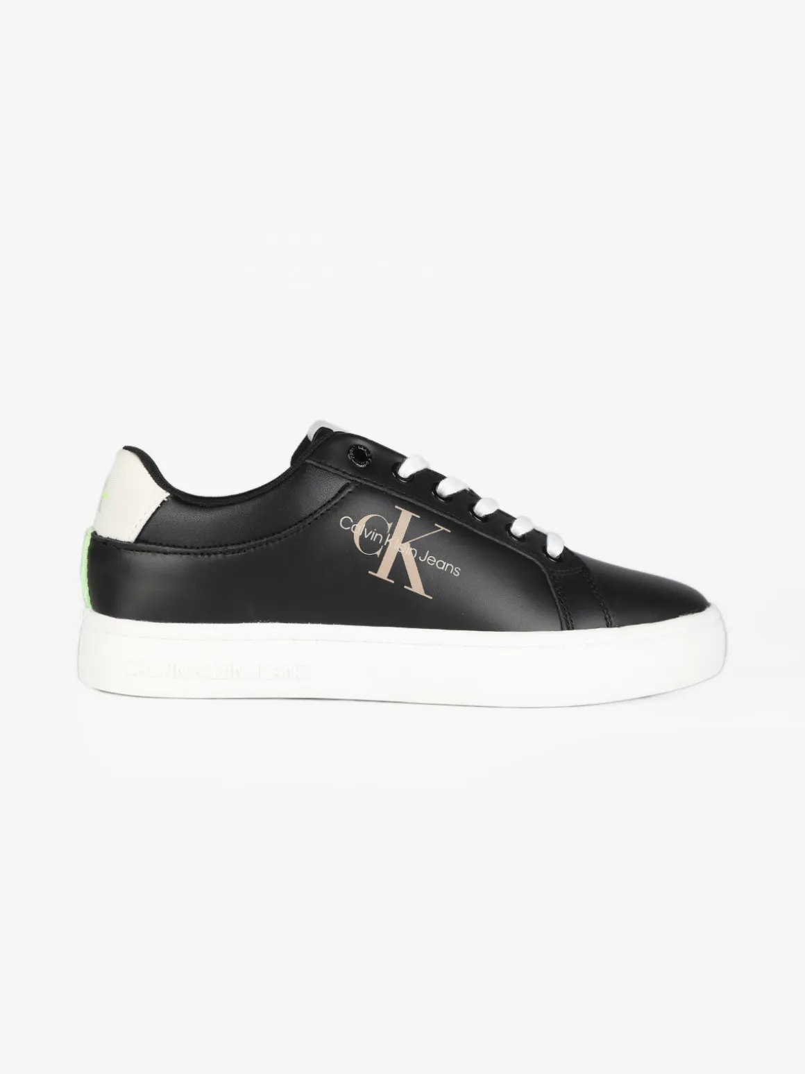 Calvin Klein CLASSIC CUPSOLE FLUO CONTRAST Sneakers in pelle donna