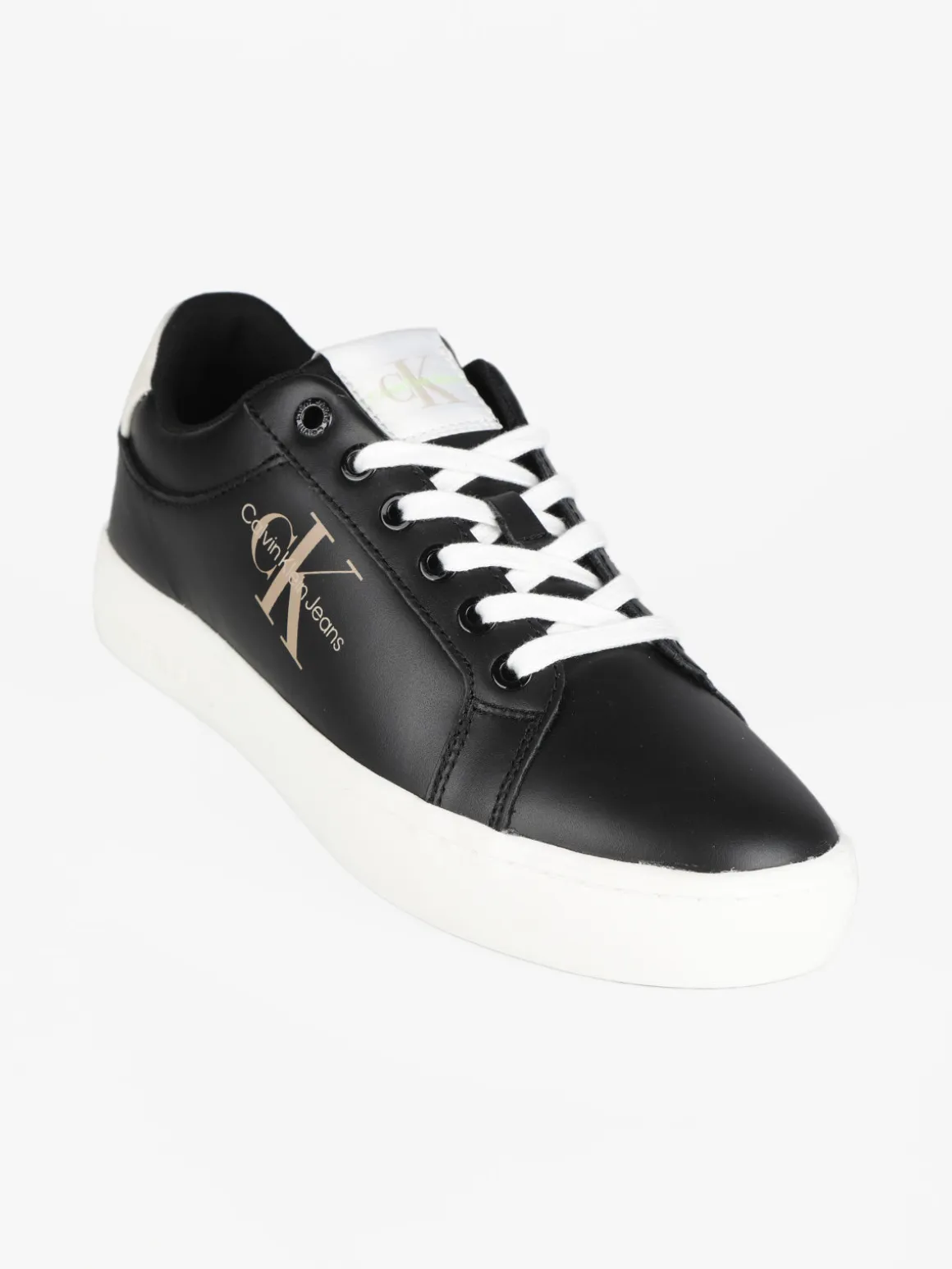 Calvin Klein CLASSIC CUPSOLE FLUO CONTRAST Sneakers in pelle donna
