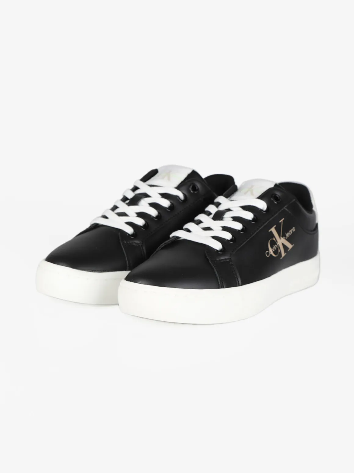 Calvin Klein CLASSIC CUPSOLE FLUO CONTRAST Sneakers in pelle donna