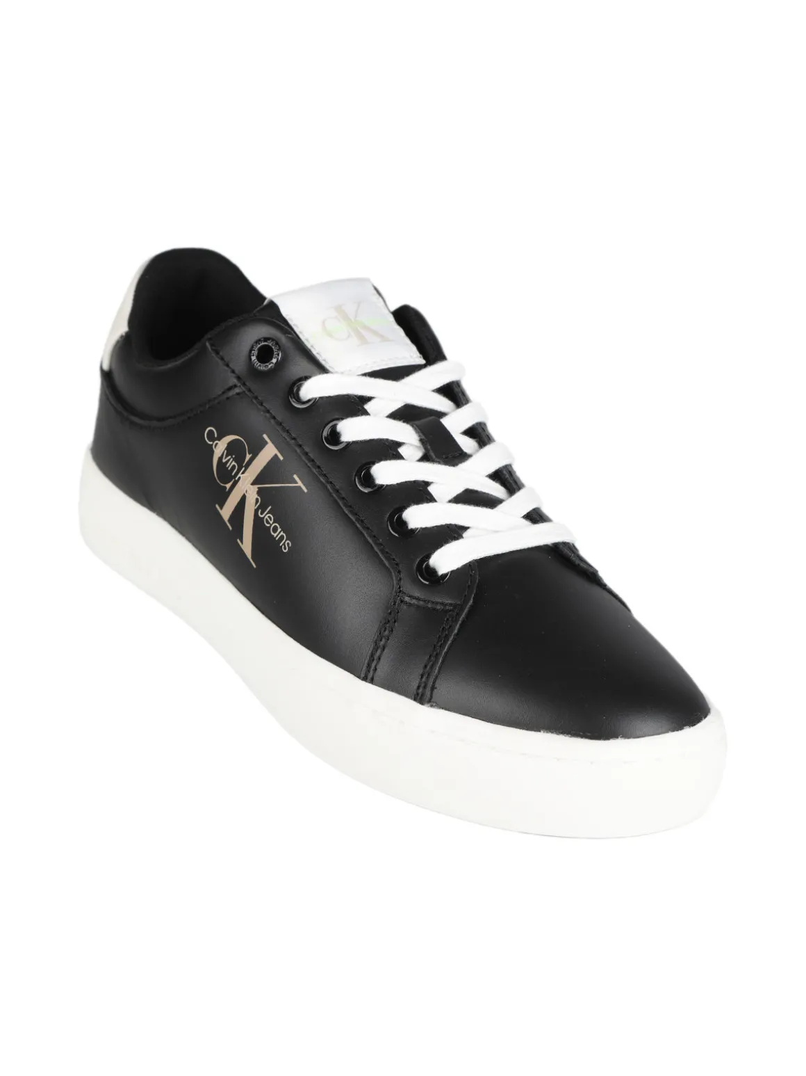 Calvin Klein CLASSIC CUPSOLE FLUO CONTRAST Sneakers in pelle donna