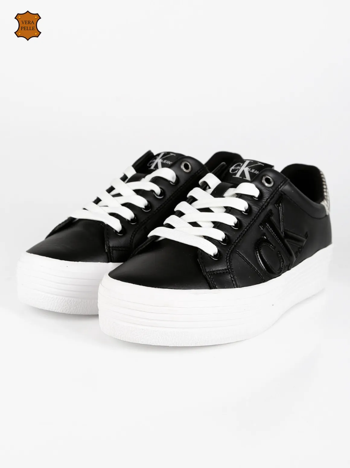 Calvin Klein Vulcanized Flatform Sneakers donna in pelle con platform