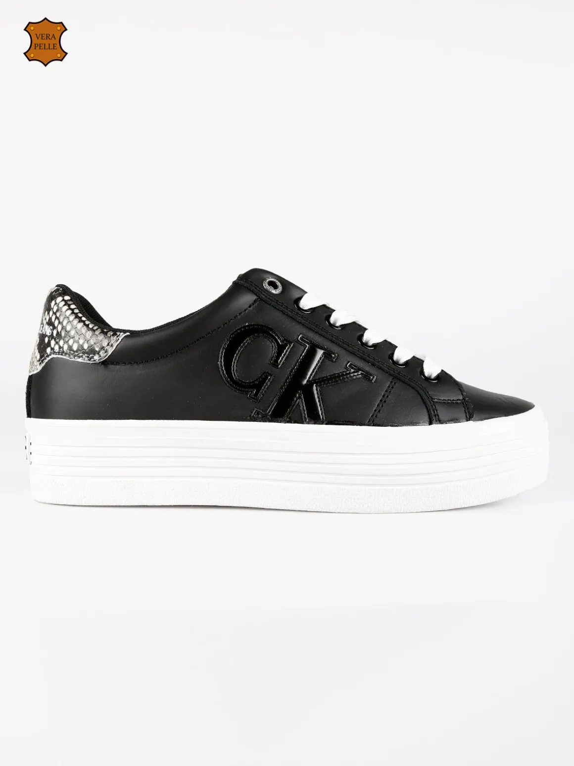 Calvin Klein Vulcanized Flatform Sneakers donna in pelle con platform