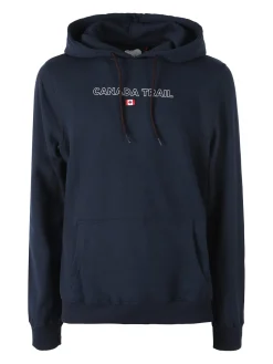 Canada Trail Felpa con cappuccio da uomo con interno felpato - blu scuro