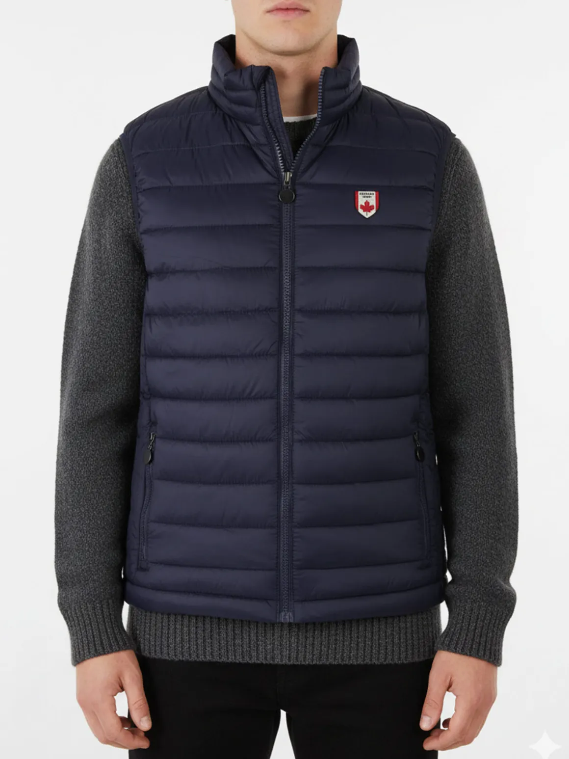 Canada Trail Smanicato imbottito da uomo con zip - blu scuro
