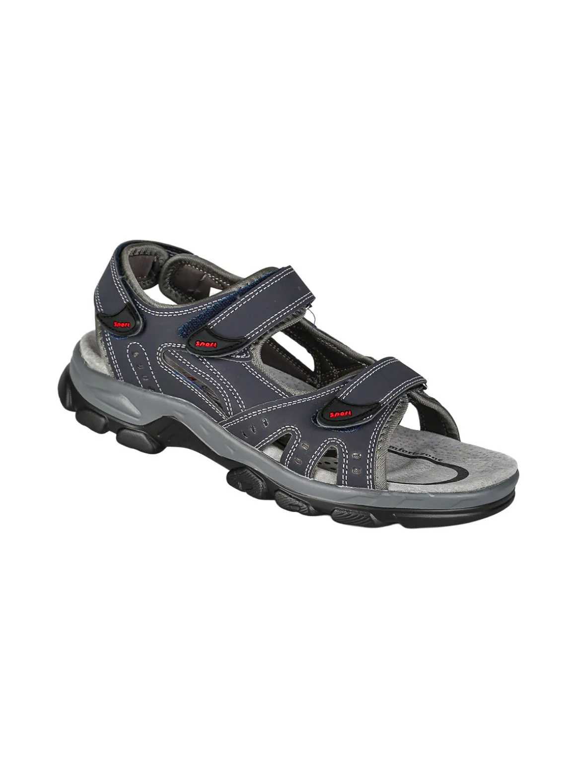 Canguro Sandali da uomo con cinturini a strappo - blu scuro