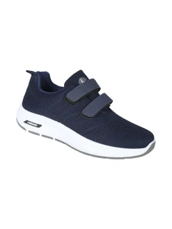 Canguro Sneakers da uomo con strappi in maglia - blu scuro