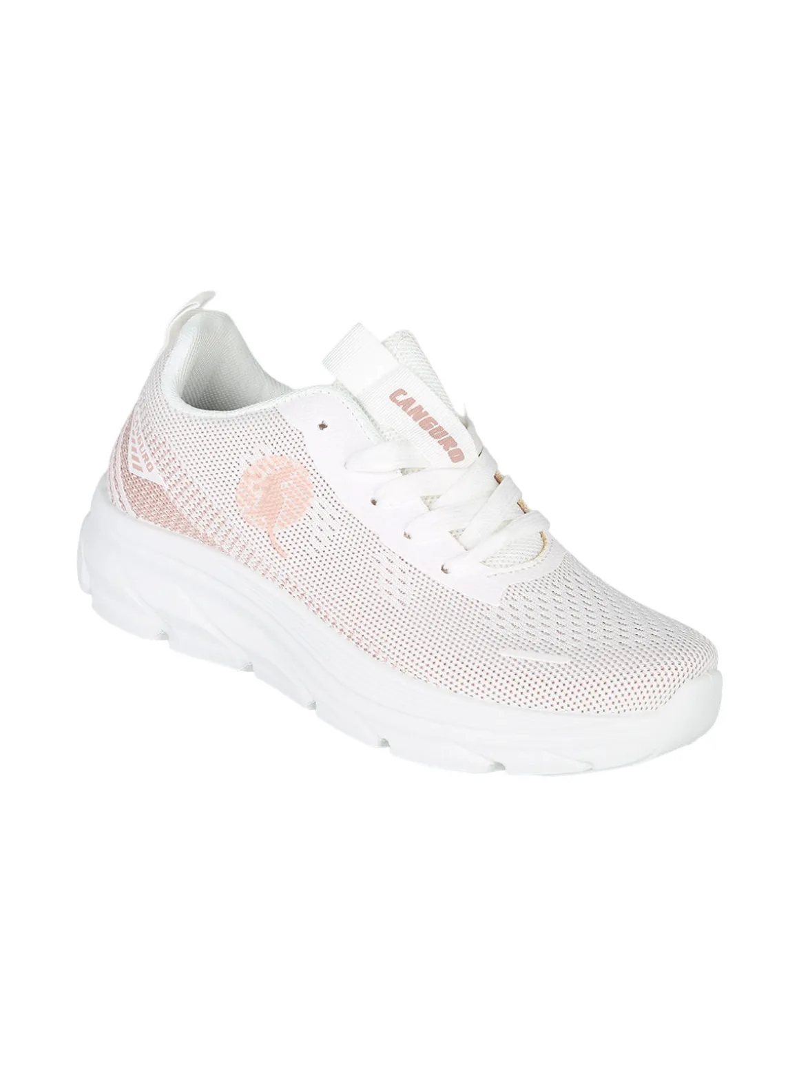 Canguro Sneakers donna sportive in maglia - bianco
