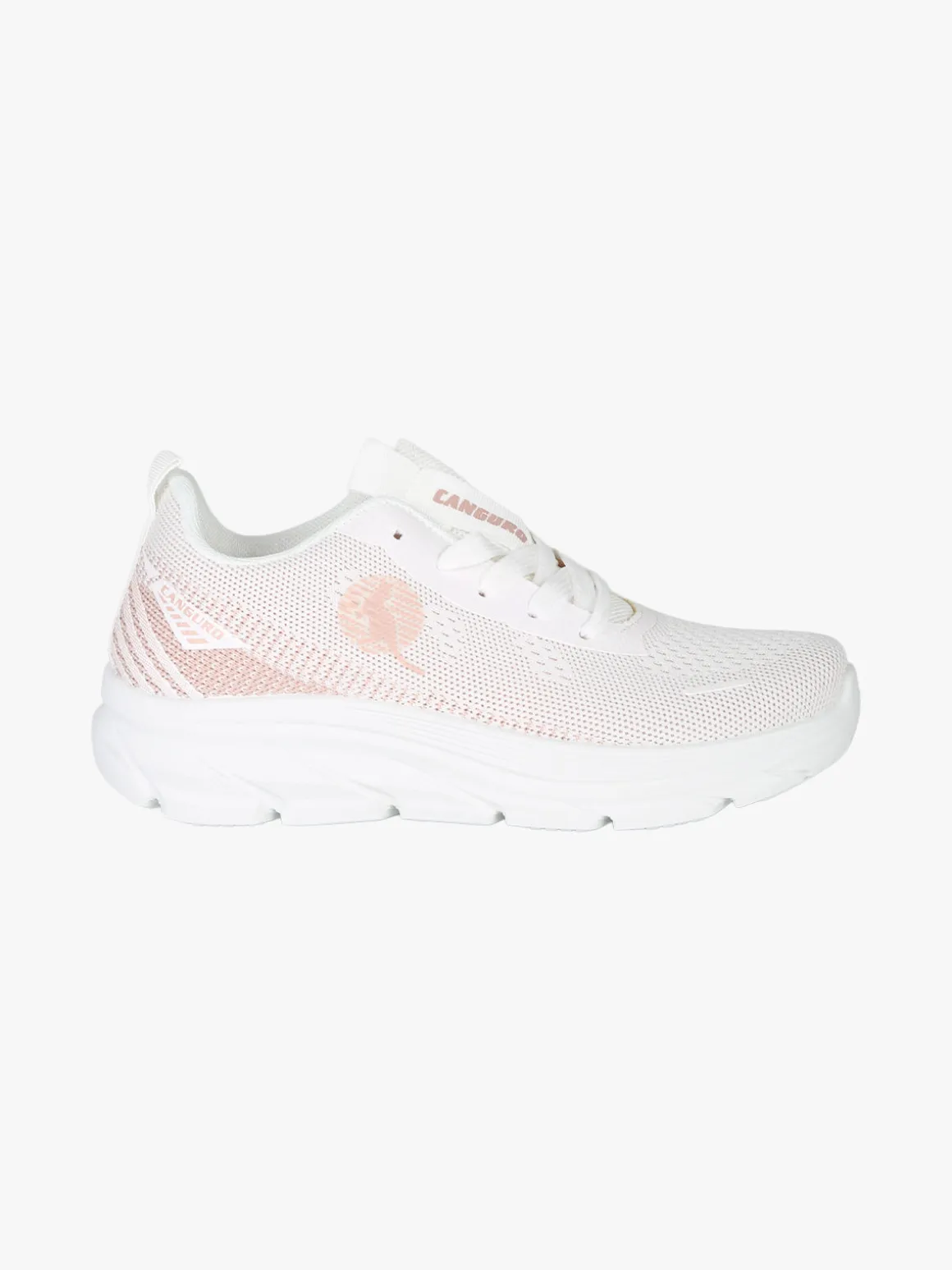Canguro Sneakers donna sportive in maglia - bianco