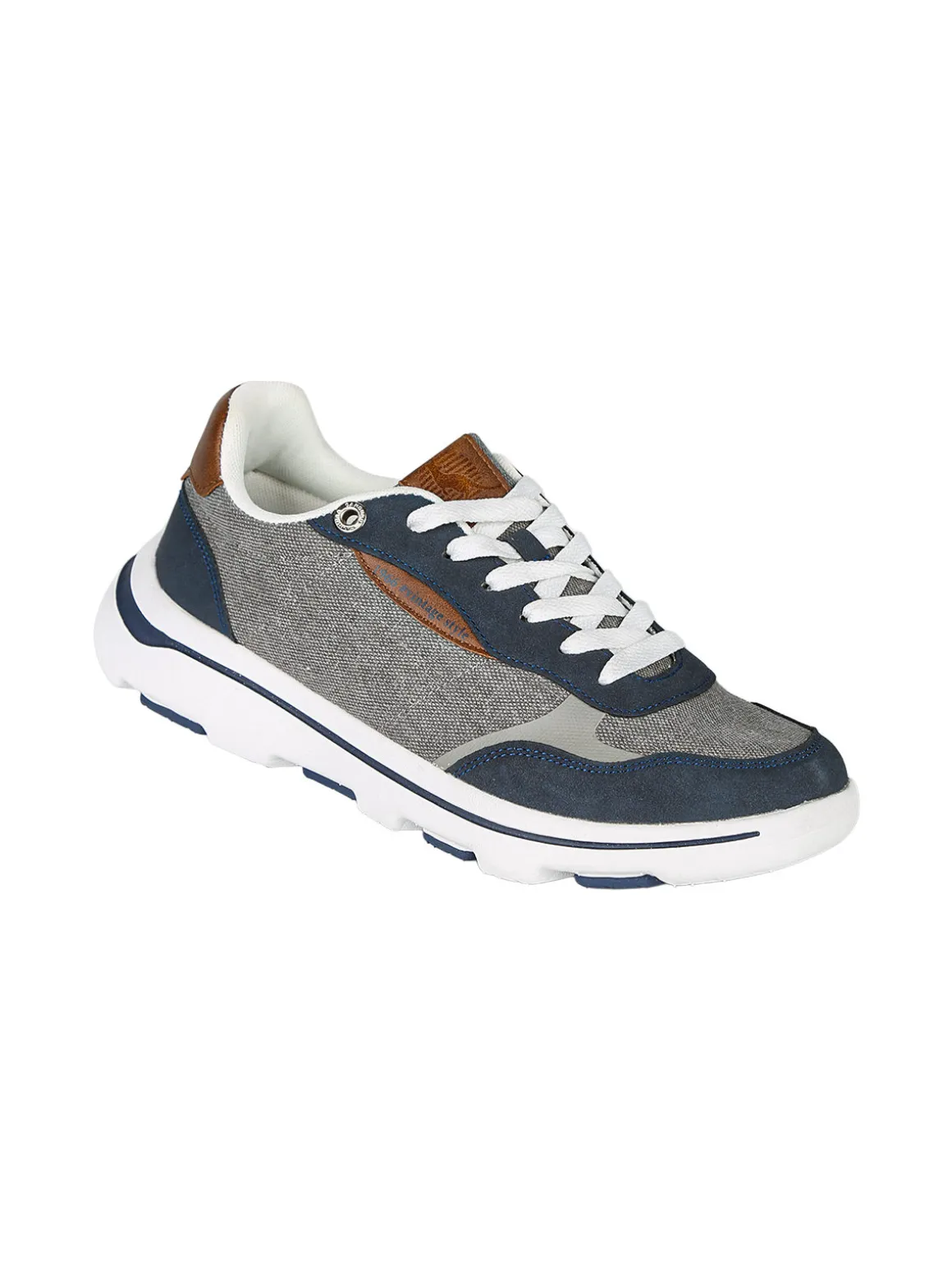 Canguro Sneakers stringate da uomo in tessuto - blu scuro