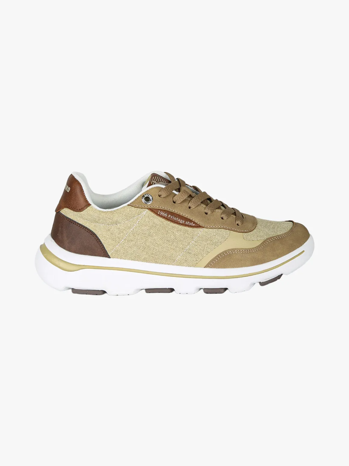 Canguro Sneakers stringate da uomo in tessuto - sabbia