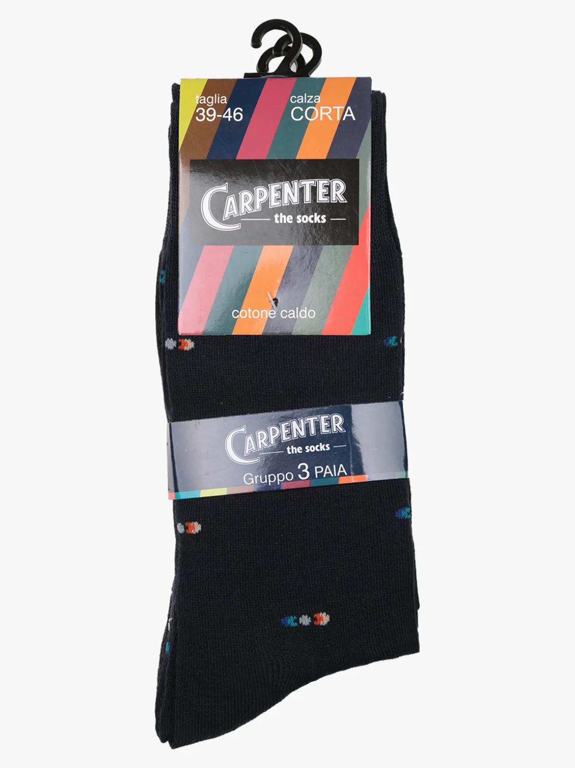 Carpenter Calze corte da uomo caldo cotone. Confezione 3 paia