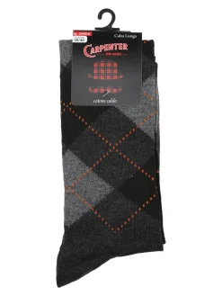 Carpenter Calze lunghe da uomo in caldo cotone - antracite