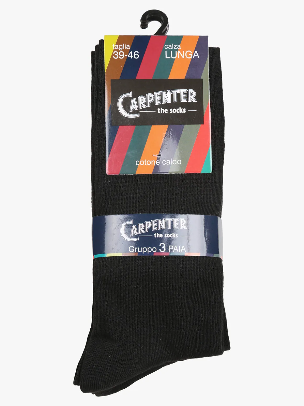 Carpenter Calze lunghe uomo tinta unita. Confezione 3 paia