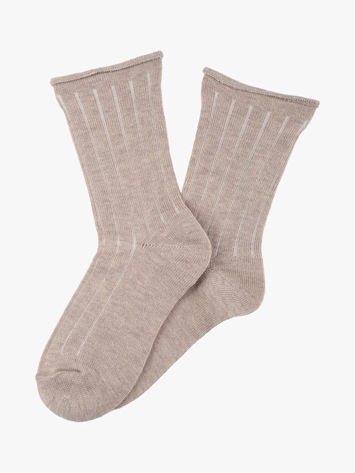 Cashmere Blend Calze corte donna in misto cashmere - beige