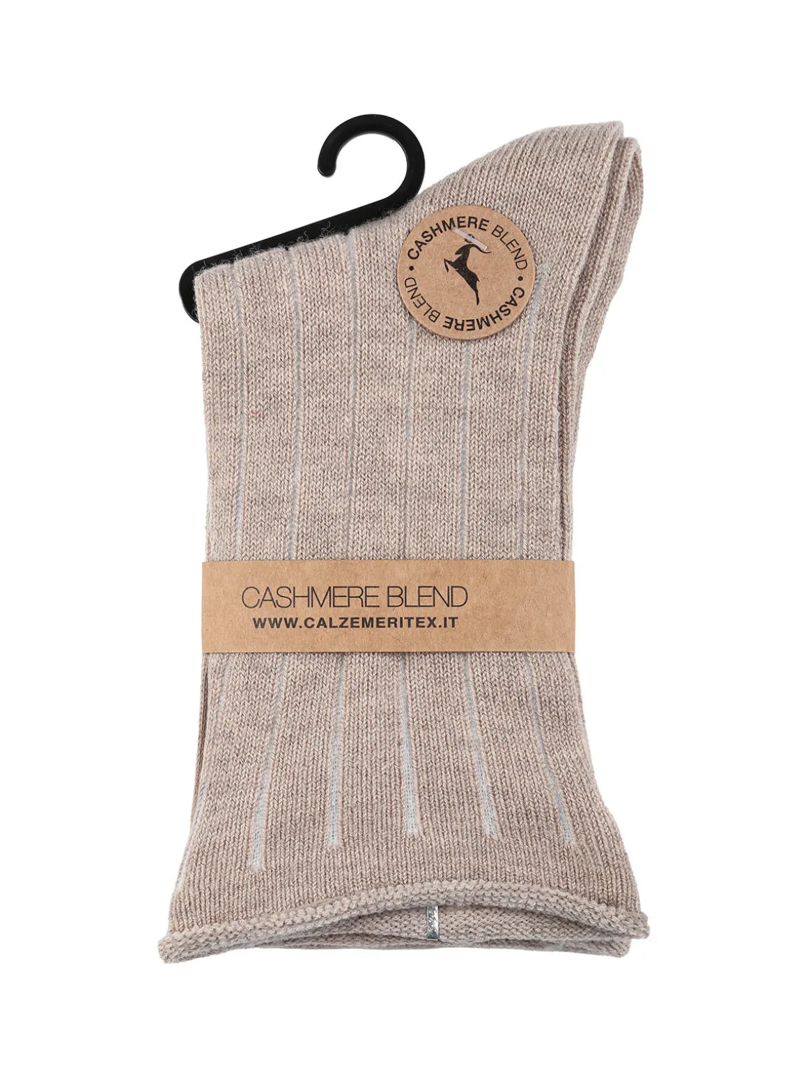 Cashmere Blend Calze corte donna in misto cashmere - beige